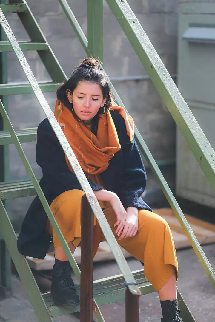 Soil To Studio Sushmita Color Blocked Merino Scarf Accessories 7 Soil To Studio Sushmita Color Blocked Merino Scarf Accessories