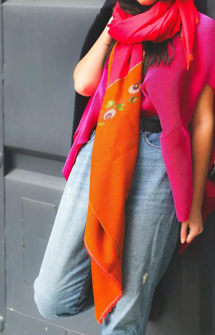 Soil To Studio Sushmita Color Blocked Merino Scarf Accessories 3 Soil To Studio Sushmita Color Blocked Merino Scarf Accessories