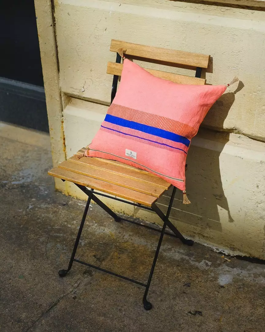 Soil To Studio Teejan Linen Throw Pillow Cover - Bright Pink 7 Soil To Studio Teejan Linen Throw Pillow Cover - Bright Pink