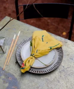 Soil To Studio Zeenat Linen Napkin Set - Dandelion BIPOC Owned