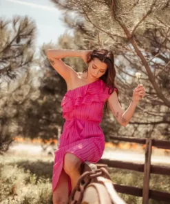 Valani Sokha Banana Midi Dress - Lilac Rose Special Occasion