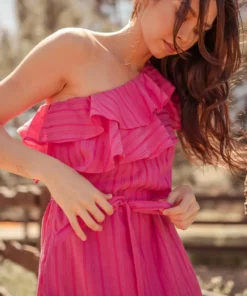 Valani Sokha Banana Midi Dress - Lilac Rose Special Occasion