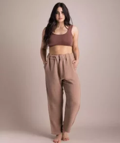 Soluna Collective Chestnut Relaxed Pants Clothing
