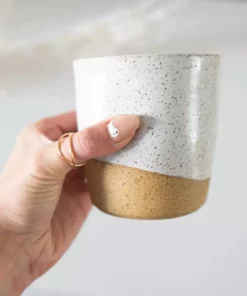 Moonshine Design Speckled Stoneware Pinch Tumbler Set Home Goods