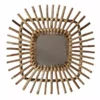 Casa Amarosa Home Goods Square Spike Rattan Mirror