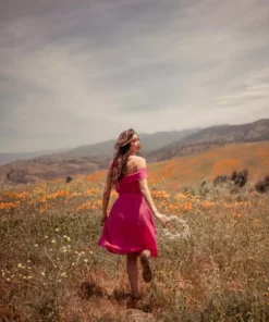 Valani Clothing Srey Banana Midi Skirt - Lilac Rose