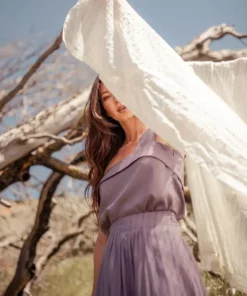 Valani Srey Banana Midi Skirt - Purple Sage Clothing