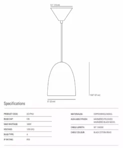 Ameico Stanley Medium Pendant Light - Copper Lighting 7 Ameico Stanley Medium Pendant Light - Copper Lighting