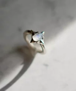 Iron Oxide Stardust Moonstone Ring