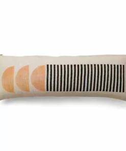 Casa Amarosa Home Goods Stripe And Semicircle Lumbar Pillow Cover