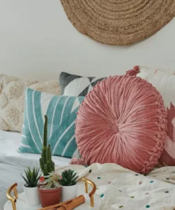 Casa Amarosa Stripe Sky Throw Pillow Cover- Aqua Home Goods