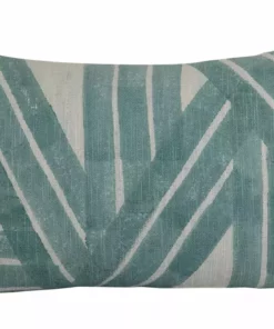 Casa Amarosa Stripe Sky Throw Pillow Cover- Aqua Home Goods