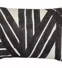 Casa Amarosa Stripe Sky Throw Pillow Cover - Black
