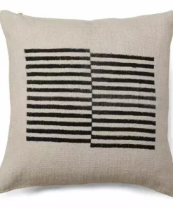 Casa Amarosa Stripe Throw Pillow Cover - Black