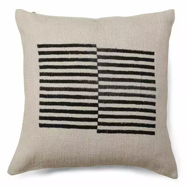 Casa Amarosa Stripe Throw Pillow Cover - Black 1 Casa Amarosa Stripe Throw Pillow Cover - Black