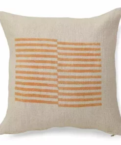 Casa Amarosa Stripe Throw Pillow Cover - Gold Earth