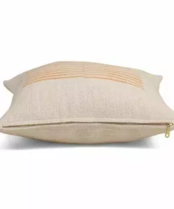 Casa Amarosa Stripe Throw Pillow Cover - Gold Earth