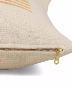 Casa Amarosa Stripe Throw Pillow Cover - Gold Earth