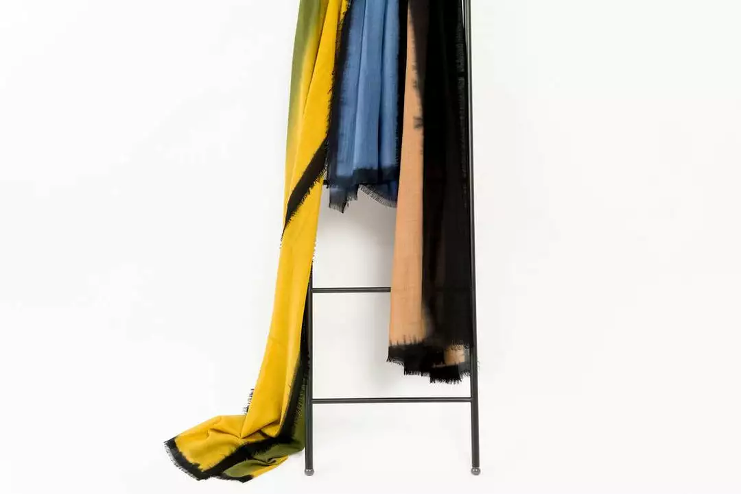 Studio Variously Handcrafted Aria Black Cashmere Scarf 3 Studio Variously Handcrafted Aria Black Cashmere Scarf