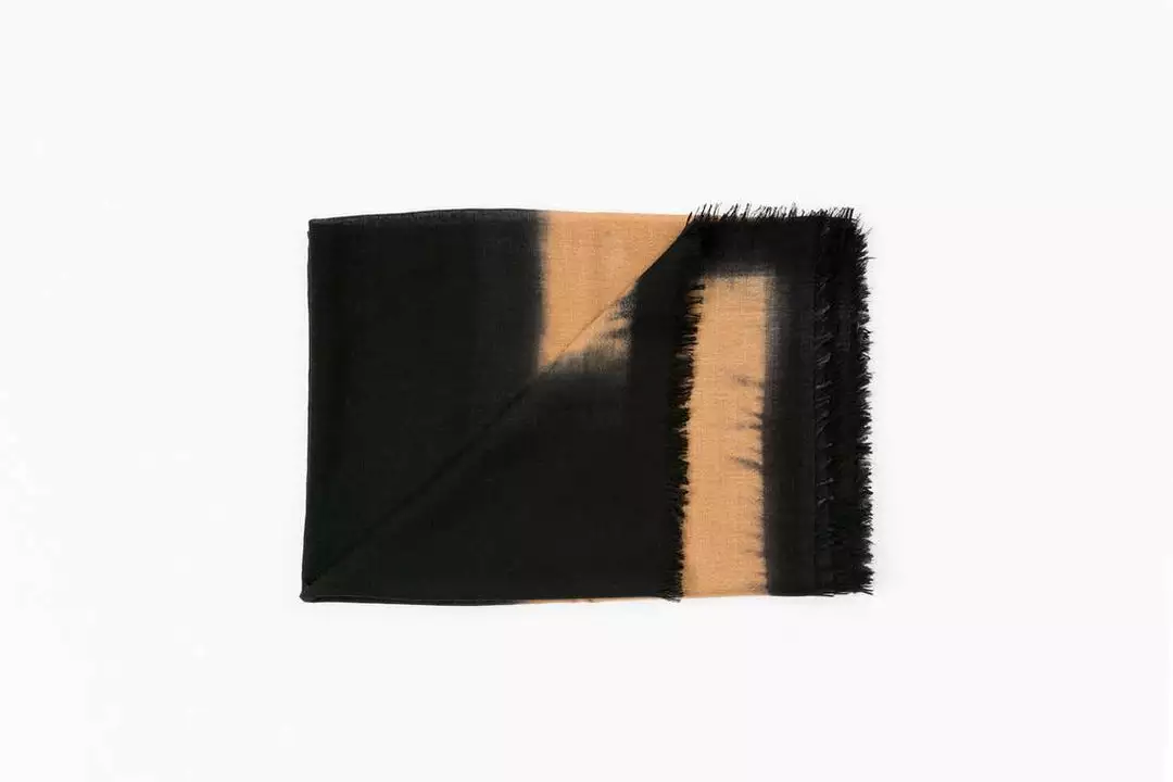 Studio Variously Handcrafted Aria Black Cashmere Scarf 1 Studio Variously Handcrafted Aria Black Cashmere Scarf