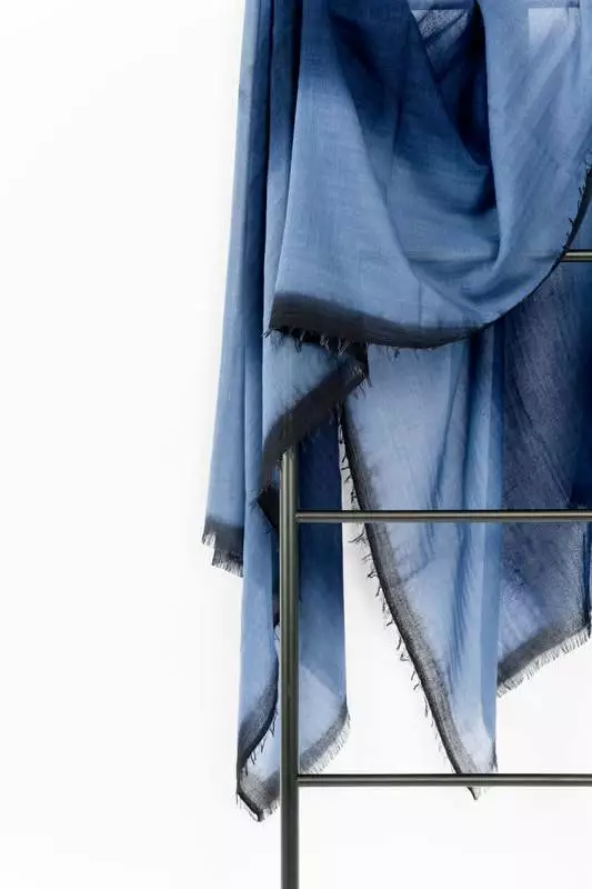 Studio Variously Handcrafted Aria Indigo Scarf 2 Studio Variously Handcrafted Aria Indigo Scarf