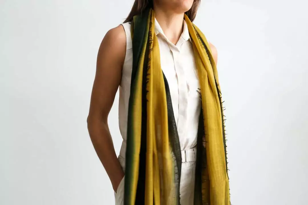 Studio Variously Aria Topaz Cashmere Scarf Handcrafted 1 Studio Variously Aria Topaz Cashmere Scarf Handcrafted