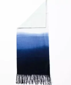 Studio Variously Azure Cashmere Throw Blanket