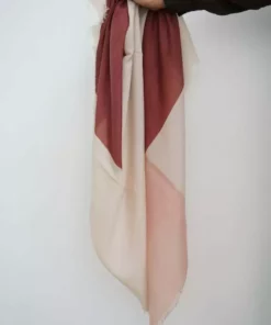 Studio Variously Rosewood Blok Silk And Cashmere Scarf Accessories