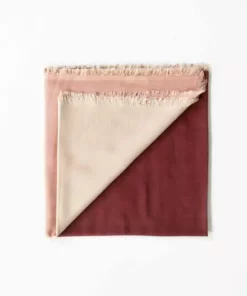Studio Variously Rosewood Blok Silk And Cashmere Scarf Accessories