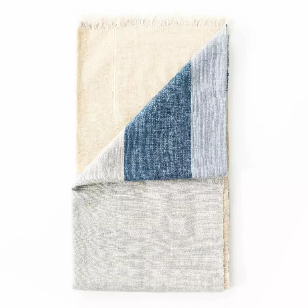 Studio Variously Ceru Merino Wool Throw Blanket 10 Studio Variously Ceru Merino Wool Throw Blanket