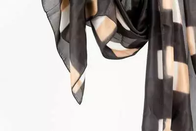 Studio Variously Handcrafted Choko Kasmi Silk Scarf 2 Studio Variously Handcrafted Choko Kasmi Silk Scarf