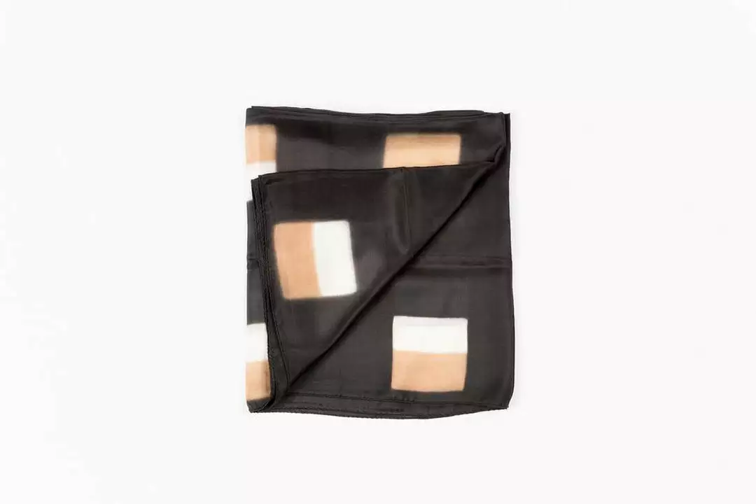 Studio Variously Handcrafted Choko Kasmi Silk Scarf 4 Studio Variously Handcrafted Choko Kasmi Silk Scarf