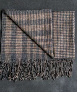 Studio Variously Fawn Checks Merino Scarf 12 Studio Variously Fawn Checks Merino Scarf