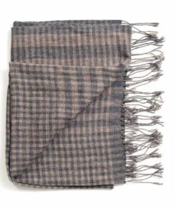 Studio Variously Fawn Checks Merino Scarf 