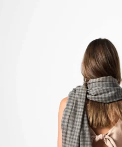 Studio Variously Fawn Checks Merino Scarf 13 Studio Variously Fawn Checks Merino Scarf