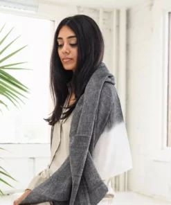 Studio Variously Granite Linen Scarf