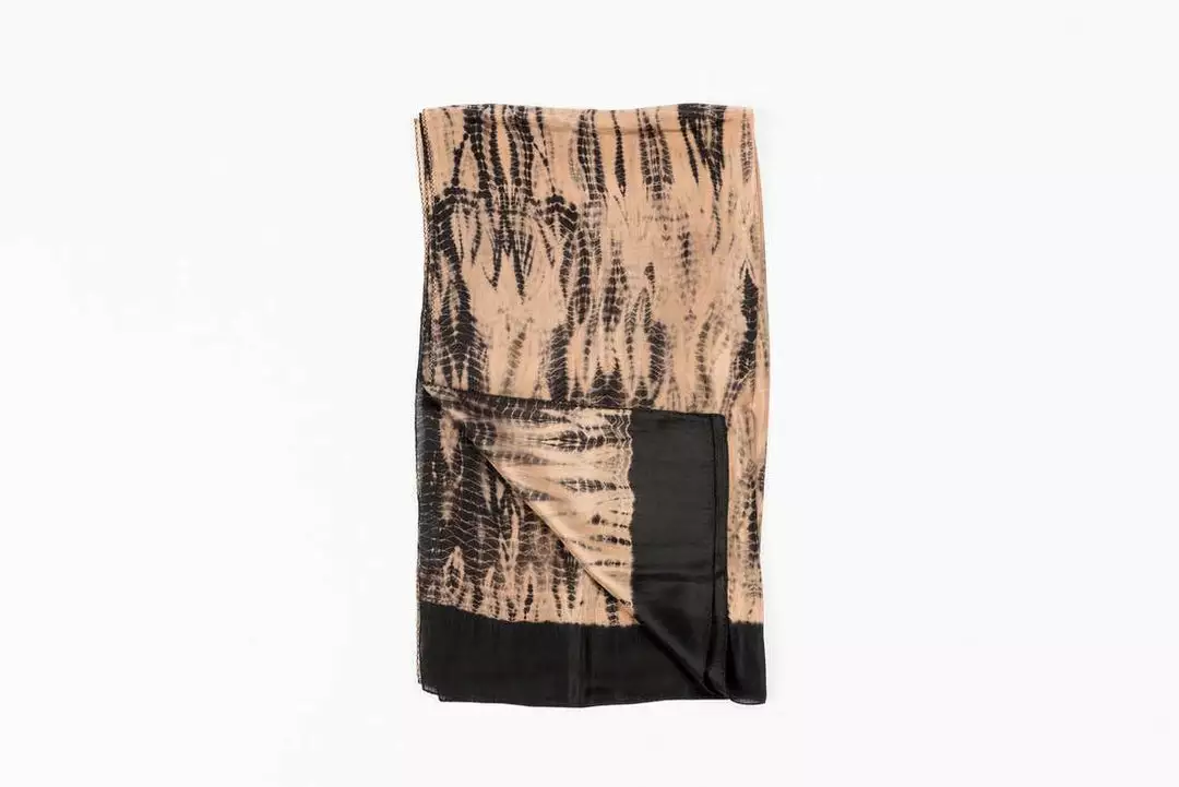 Studio Variously Handcrafted Indigold Kasmi Silk Scarf 1 Studio Variously Handcrafted Indigold Kasmi Silk Scarf