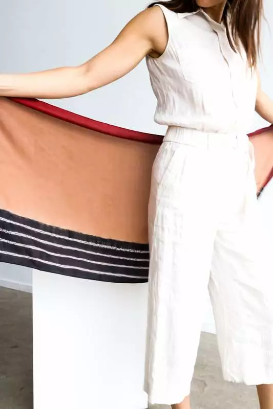 Studio Variously Handcrafted Kaavi Silk Scarf 4 Studio Variously Handcrafted Kaavi Silk Scarf