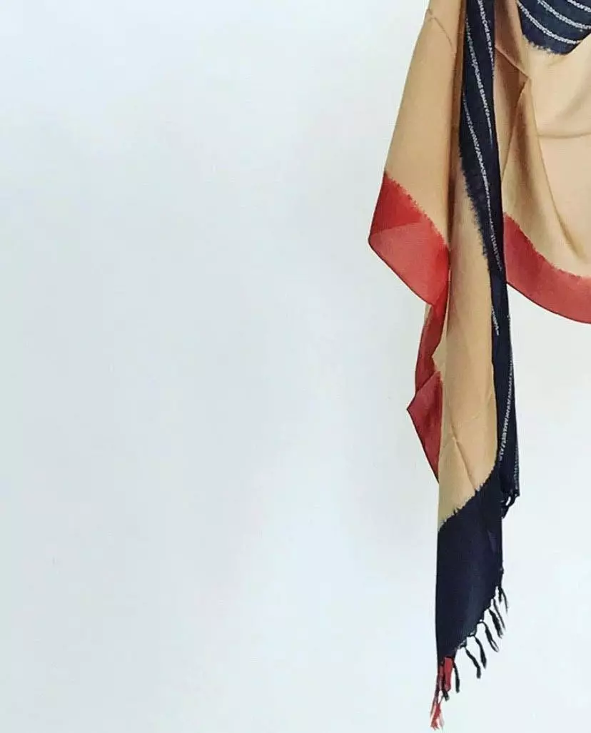 Studio Variously Handcrafted Kasmi Silk Scarf 3 Studio Variously Handcrafted Kasmi Silk Scarf