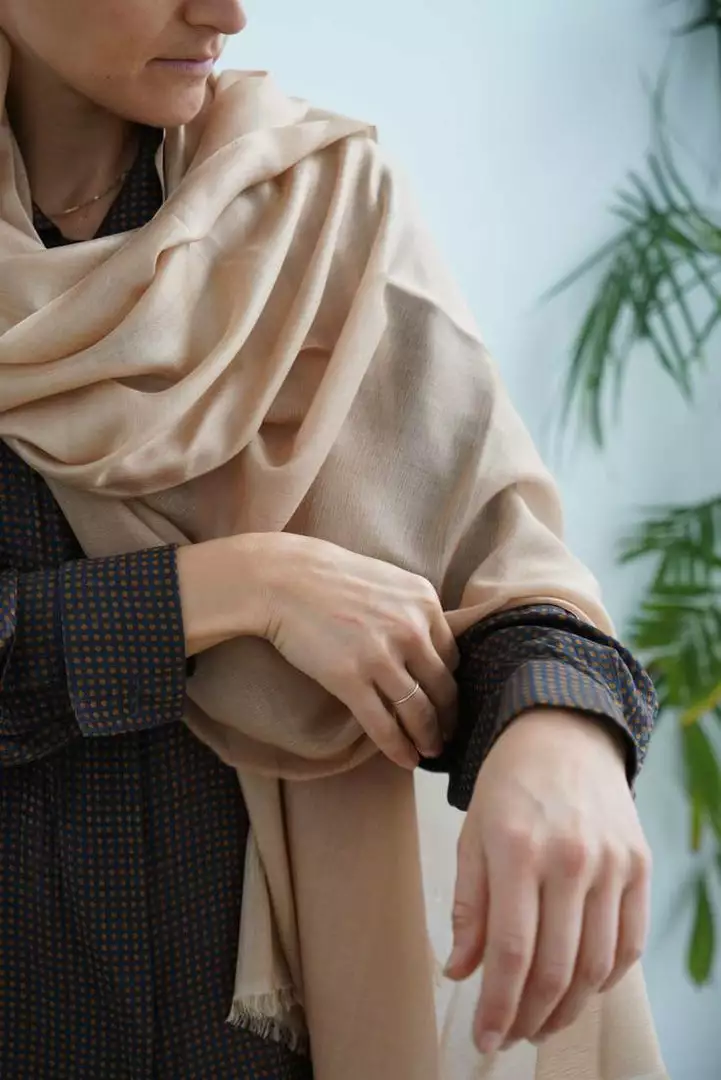 Studio Variously Lunar Silk And Cashmere Scarf Handcrafted 1 Studio Variously Lunar Silk And Cashmere Scarf Handcrafted