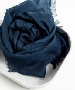 Studio Variously Midnight Blue Linen Scarf Accessories 16 Studio Variously Midnight Blue Linen Scarf Accessories