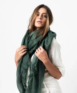 Studio Variously Accessories Moss Linen Scarf 