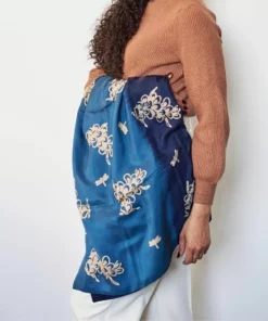 Studio Variously Oraa Indigo Silk Scarf