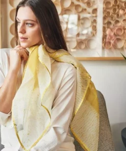 Studio Variously Primrose Turmeric Silk Scarf