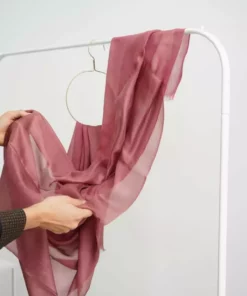 Studio Variously Rosa Silk And Cashmere Scarf Handcrafted