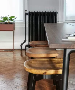 Emeco Su Small Stool - Wood Frame