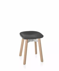 Emeco Su Small Stool - Wood Frame