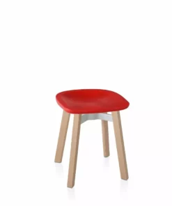 Emeco Su Small Stool - Wood Frame