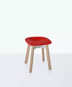 Emeco Su Small Stool - Wood Frame