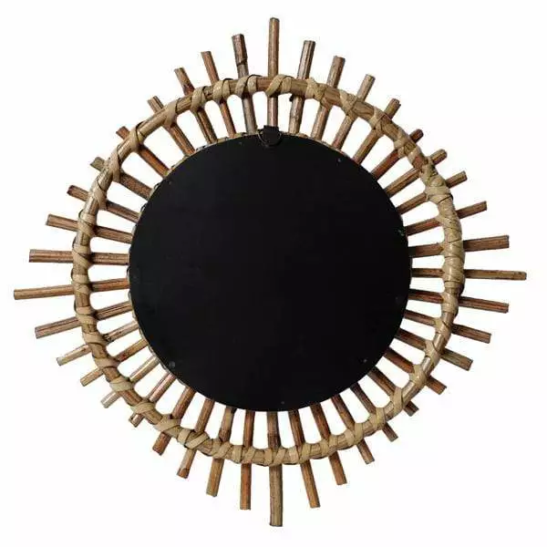 Casa Amarosa Sun Spike Rattan Mirror 3 Casa Amarosa Sun Spike Rattan Mirror